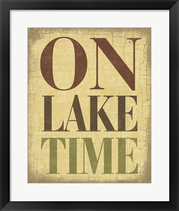 Framed On Lake Time Print