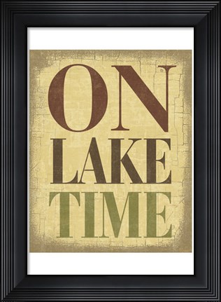 Framed On Lake Time Print