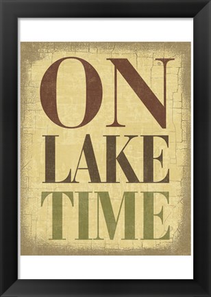 Framed On Lake Time Print