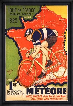 Framed Tour de France 1925 Print