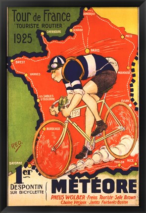 Framed Tour de France 1925 Print