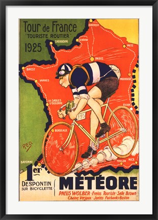 Framed Tour de France 1925 Print