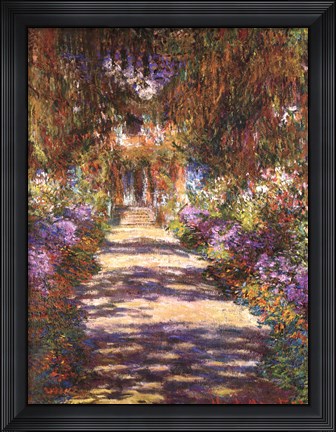 Framed Jardin a Giverny Print