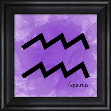 Framed Aquarius - Violet Print