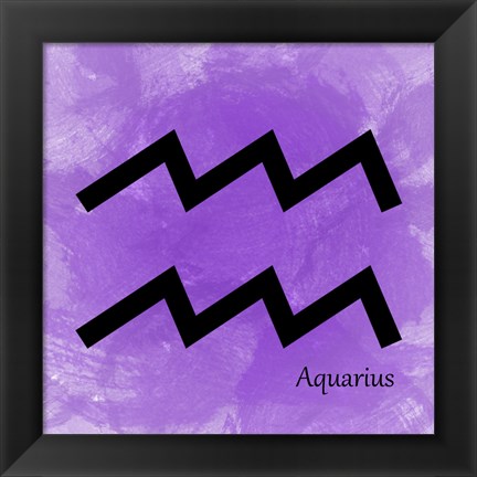 Framed Aquarius - Violet Print