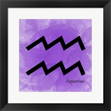 Framed Aquarius - Violet Print