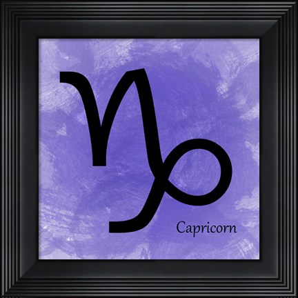 Framed Capricorn - Purple Print