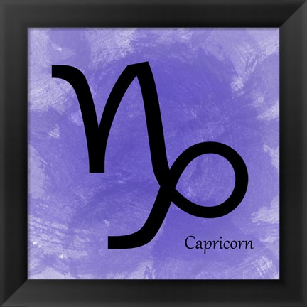 Framed Capricorn - Purple Print
