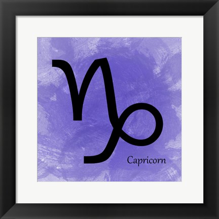 Framed Capricorn - Purple Print