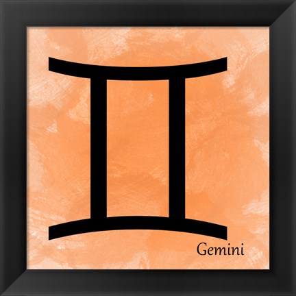 Framed Gemini - Orange Print