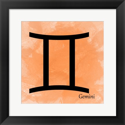 Framed Gemini - Orange Print