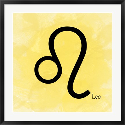 Framed Leo - Yellow Print