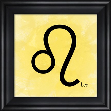 Framed Leo - Yellow Print