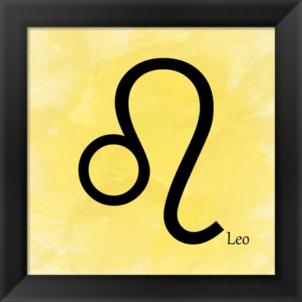 Framed Leo - Yellow Print