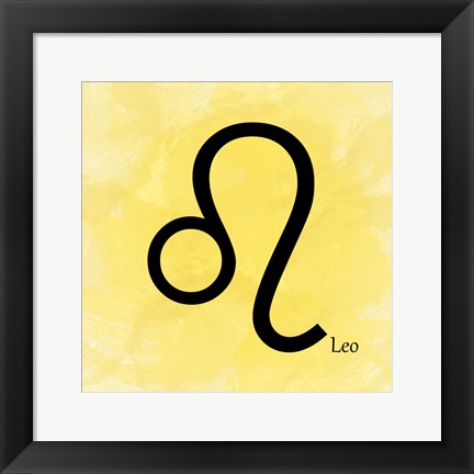 Framed Leo - Yellow Print