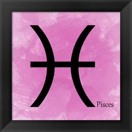 Framed Pisces - Pink Print