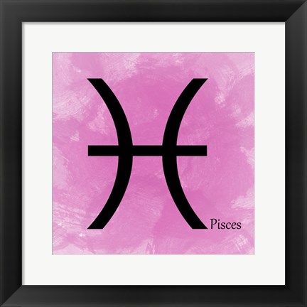 Framed Pisces - Pink Print