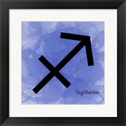 Framed Sagittarius - Blue Print