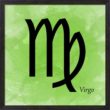 Framed Virgo - Green Print