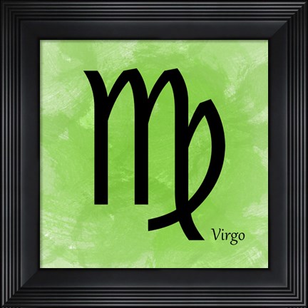 Framed Virgo - Green Print