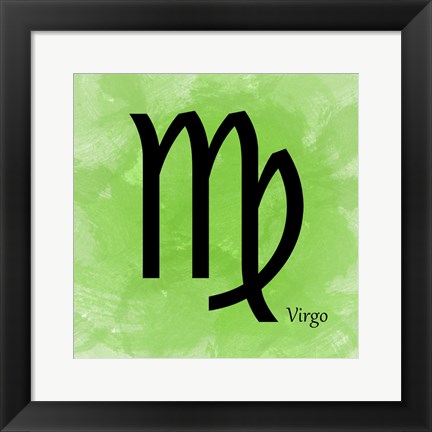 Framed Virgo - Green Print