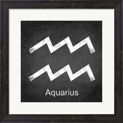Framed Aquarius - Black Print