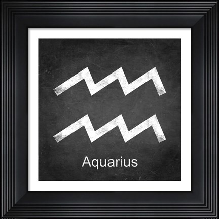 Framed Aquarius - Black Print