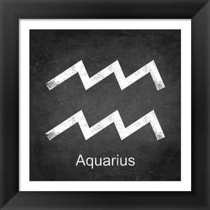 Framed Aquarius - Black Print