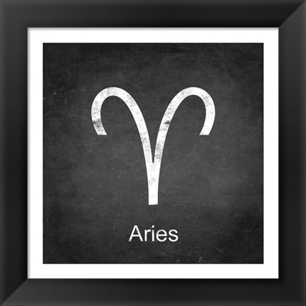 Framed Aries - Black Print