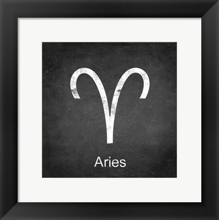 Framed Aries - Black Print