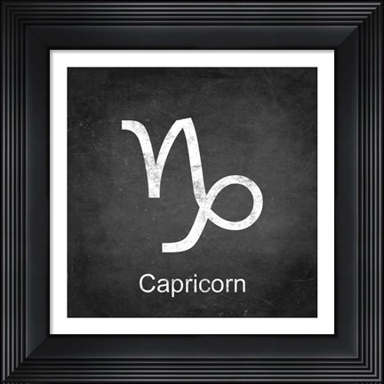 Framed Capricorn - Black Print