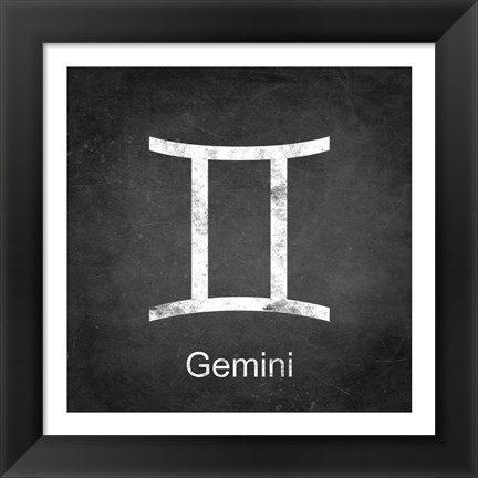 Framed Gemini - Black Print