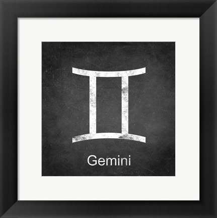 Framed Gemini - Black Print
