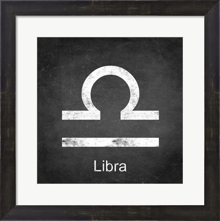 Framed Libra - Black Print