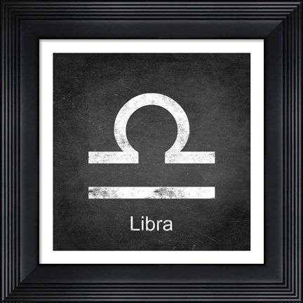 Framed Libra - Black Print