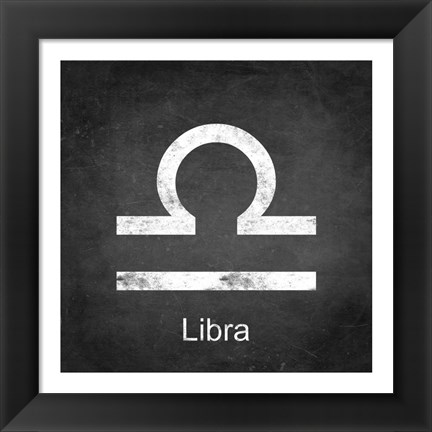 Framed Libra - Black Print