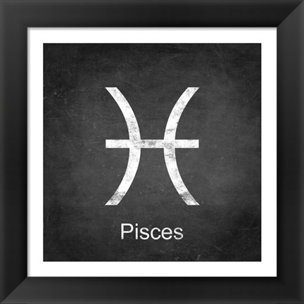 Framed Pisces - Black Print