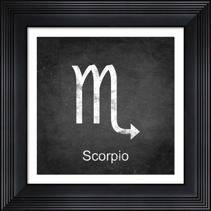 Framed Scorpio - Black Print