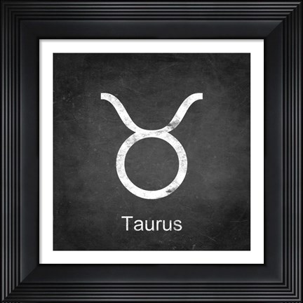 Framed Taurus - Black Print