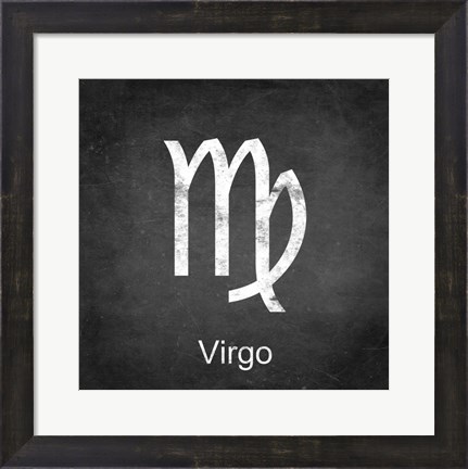 Framed Virgo - Black Print