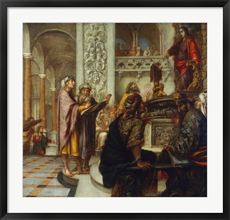 Framed Christ Among the Doctors Print