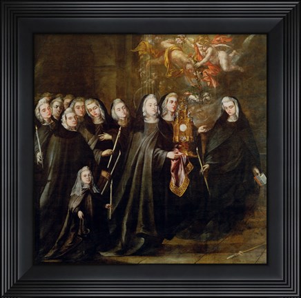 Framed Procession of Saint Clare Print