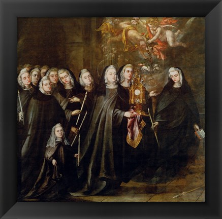 Framed Procession of Saint Clare Print