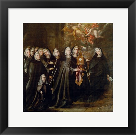 Framed Procession of Saint Clare Print