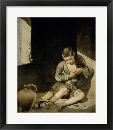 Framed Young Beggar Print