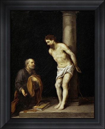Framed Christ at the Column Print
