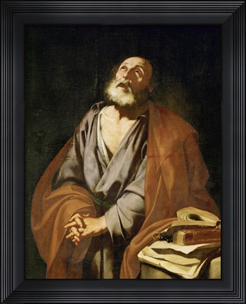 Framed Saint Peter Penitent Print