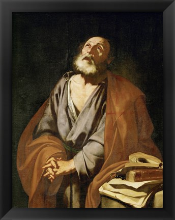 Framed Saint Peter Penitent Print