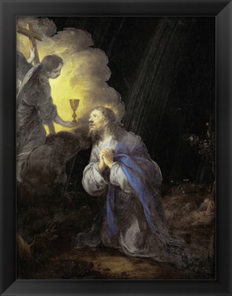 Framed Christ in the Garden of Gethsemane Print