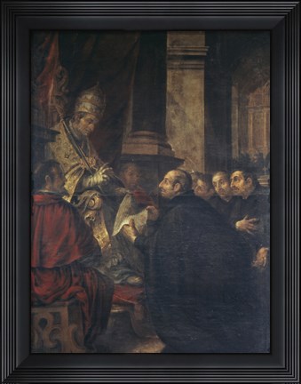 Framed Saint Ignatius of Loyola Receives Papal Bull from Pope Paul III Print